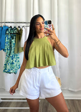 Load image into Gallery viewer, GREEN HALTER-NECK TOP
