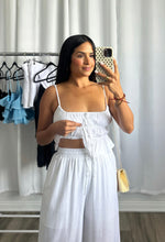Load image into Gallery viewer, WHITE LINEN PANTS SET
