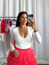 Load image into Gallery viewer, WHITE LONG SLEEVE BODYSUIT
