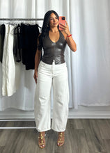 Load image into Gallery viewer, DARK BROWN LEATHER TOP
