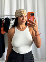 Load image into Gallery viewer, TAUPE SATIN BANDANA
