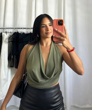 Load image into Gallery viewer, OLIVE BACKLESS TOP
