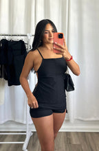 Load image into Gallery viewer, BLACK SKORT + TOP SET
