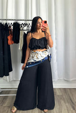 Load image into Gallery viewer, GOLDEN / BLUE SATIN BANDANA
