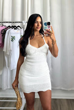 Load image into Gallery viewer, WHITE CROCHET DRESS
