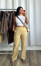Load image into Gallery viewer, CREAM CARGO PANTS
