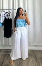 Load image into Gallery viewer, WHITE LINEN PANTS SET
