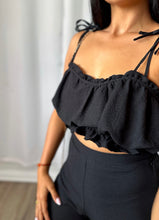 Load image into Gallery viewer, BLACK WIDE PANTS SET
