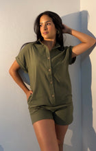 Load image into Gallery viewer, &quot;OLIVE SEASON&quot; ROMPER
