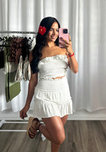 Load image into Gallery viewer, WHITE LINEN SKIRT SET
