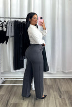 Load image into Gallery viewer, DARK GREY HIGH WAISTED PANTS
