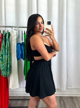 Load image into Gallery viewer, &quot;UNIQUE&quot; BLACK RUFFLE DRESS
