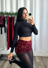 Load image into Gallery viewer, SEQUIN HIGH WAISTED SHORT
