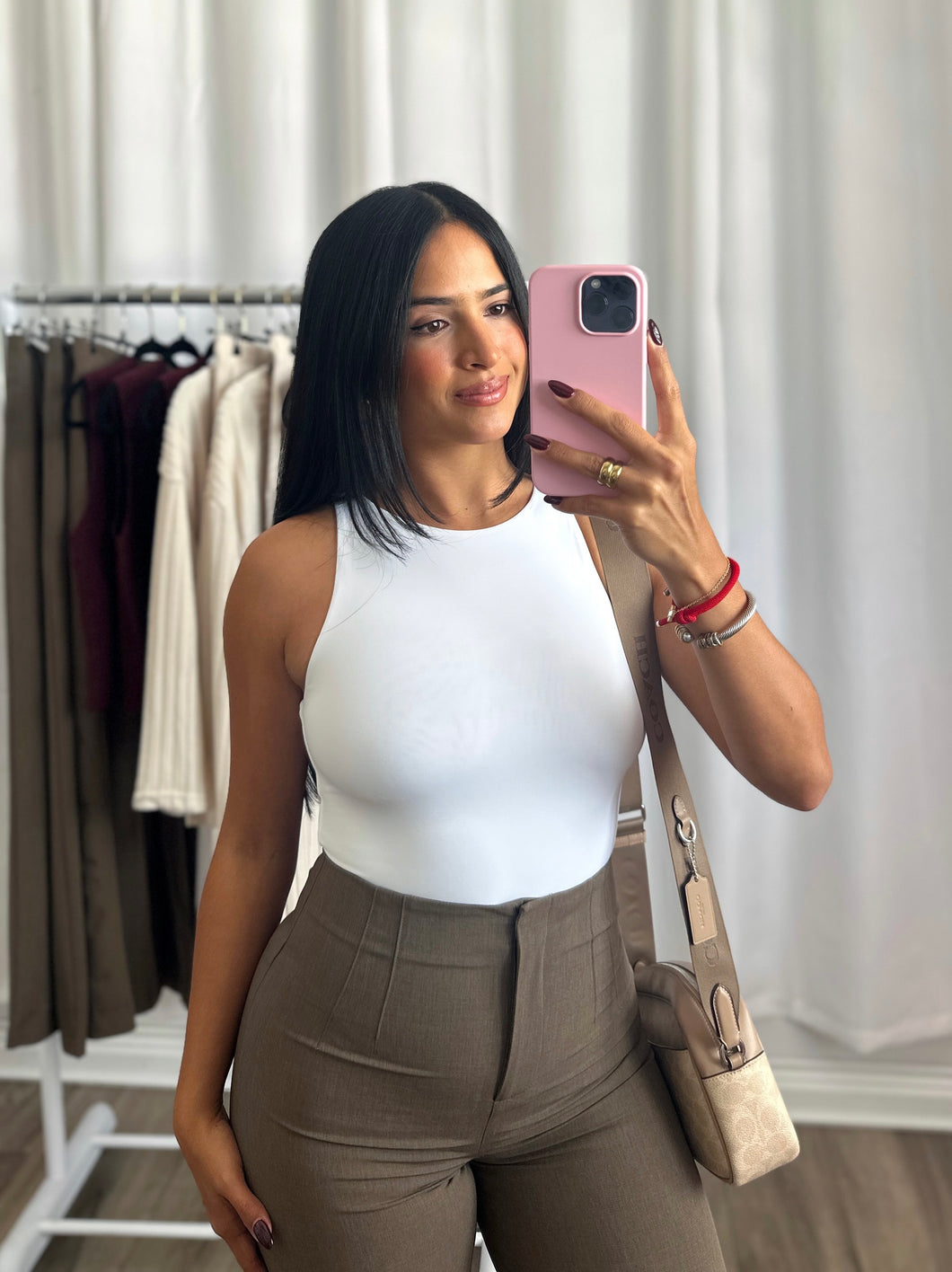 WHITE DOUBLE BODYSUIT