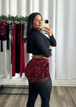 Load image into Gallery viewer, SEQUIN HIGH WAISTED SHORT
