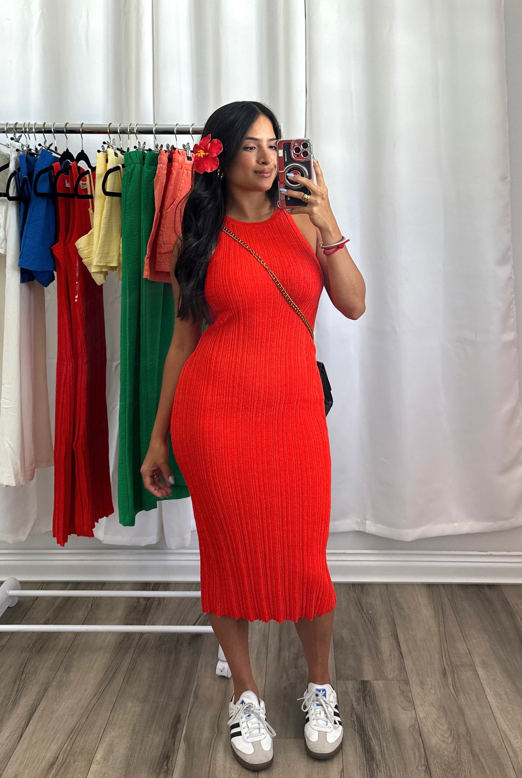 RED CASUAL DRESS