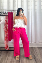 Load image into Gallery viewer, &quot;IBIZA&quot; FUCHSIA LINEN PANTS
