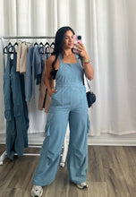 Load image into Gallery viewer, BLUE CARGO JUMPSUIT
