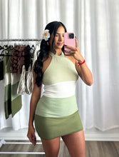 Load image into Gallery viewer, HALTER NECK GREEN DRESS
