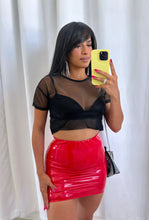 Load image into Gallery viewer, &quot;CHERRY&quot; LEATHER SKIRT
