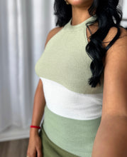 Load image into Gallery viewer, HALTER NECK GREEN DRESS

