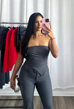 Load image into Gallery viewer, GREY STRIPE PANTS SET
