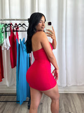 Load image into Gallery viewer, &quot;BORINQUEN&quot; RED DRESS WITH ROSE
