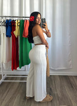 Load image into Gallery viewer, WHITE LINEN PANTS SET
