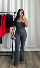 Load image into Gallery viewer, GREY STRIPE PANTS SET
