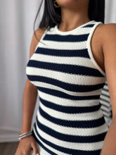 Load image into Gallery viewer, NAVY STRIPED DRESS
