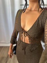Load image into Gallery viewer, BROWN TOP AND MAXI SKIRT SET
