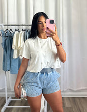 Load image into Gallery viewer, RHINESTONES DENIM SHORT
