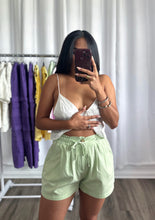 Load image into Gallery viewer, HIGH WAIST GREEN SHORTS
