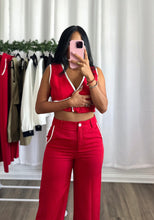 Load image into Gallery viewer, RED HIGH WAISTED PANTS
