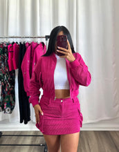 Load image into Gallery viewer, FUCHSIA SKIRT AND JACKET SET
