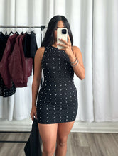 Load image into Gallery viewer, &quot;RHINESTONE&quot; BLACK DRESS
