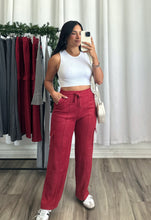 Load image into Gallery viewer, CHRISTMAS RED CARGO PANTS
