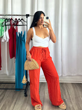 Load image into Gallery viewer, &quot;CARIBE&quot; RED LINEN PANTS
