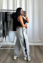 Load image into Gallery viewer, GREY STRIPE JOGGER PANTS
