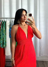 Load image into Gallery viewer, &quot;LOVING&quot; RED MAXI DRESS
