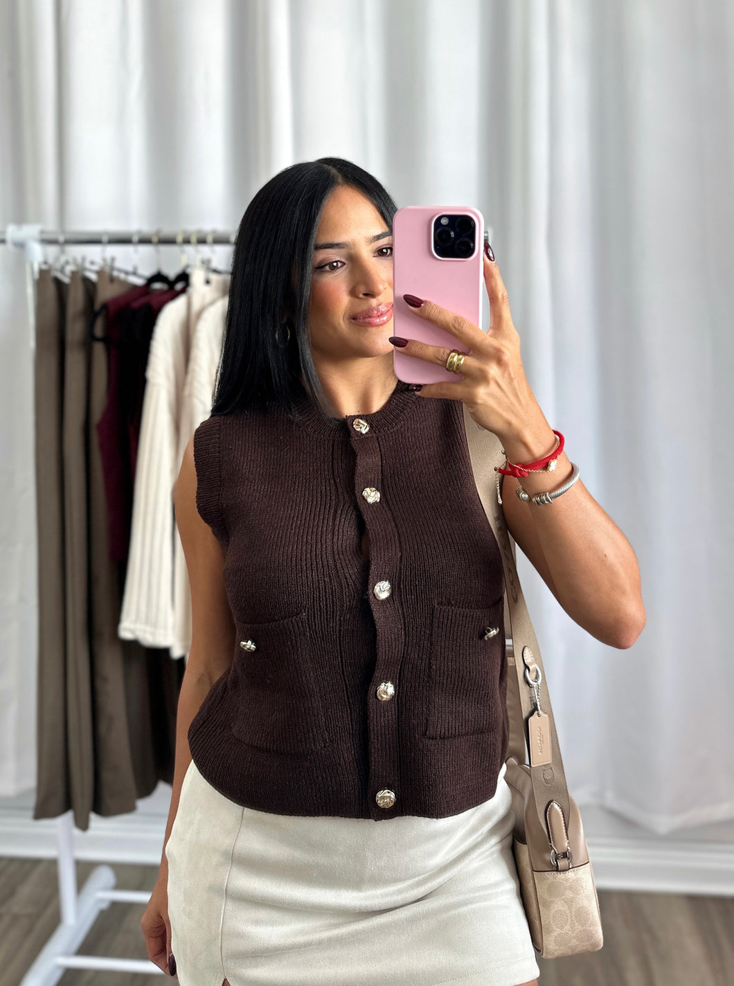 DARK BROWN VEST