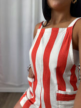 Load image into Gallery viewer, RED STRIPED ROMPER
