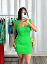 Load image into Gallery viewer, &quot;SINCERE&quot; GREEN RIBBED DRESS
