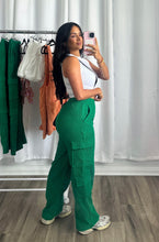 Load image into Gallery viewer, GREEN CARGO PANTS
