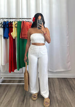 Load image into Gallery viewer, WHITE LINEN PANTS SET
