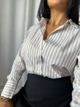 Load image into Gallery viewer, LATTE STRIPED SHIRT
