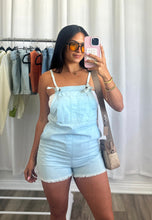 Load image into Gallery viewer, WASHED DENIM ROMPER
