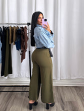 Load image into Gallery viewer, &quot;COWGIRL&quot; OLIVE / BLACK PANTS
