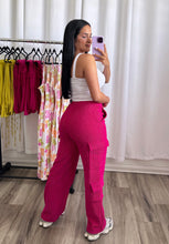 Load image into Gallery viewer, &quot;MAGENTA&quot; CARGO PANTS
