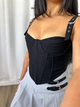 Load image into Gallery viewer, BLACK CORSET TOP
